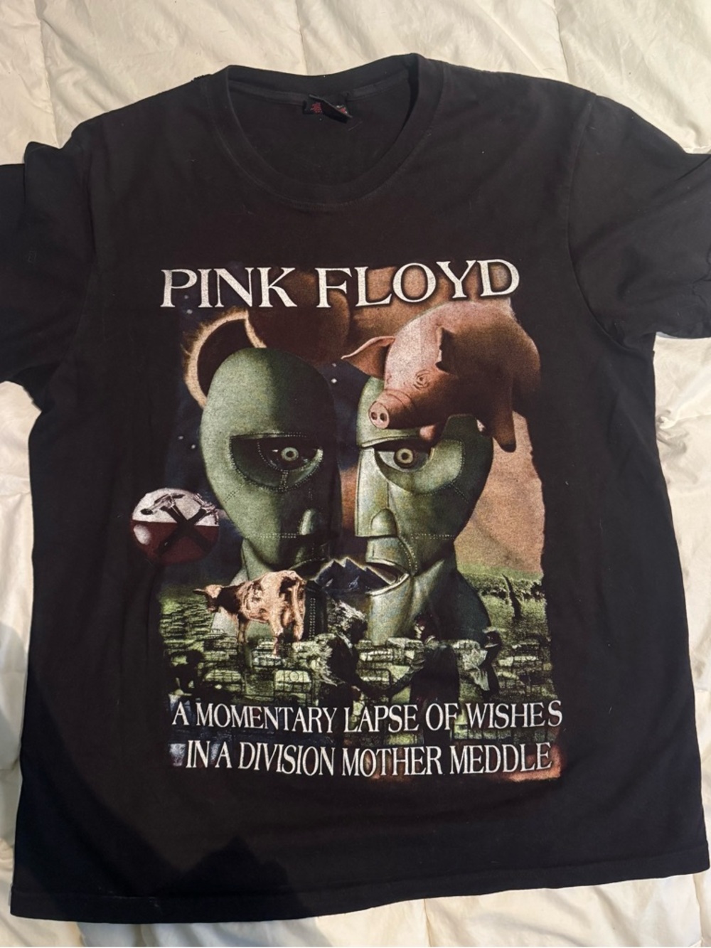 Pink Floyd Black Tee with Multi-Tone Surreal Artwork